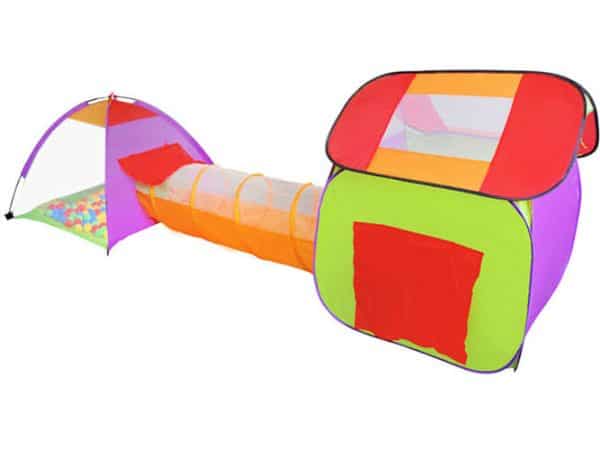 Gyerek házikó sátor + alagút + 200 labda – vidám játszóhely a kicsiknek (WNDR2881) - Image 4