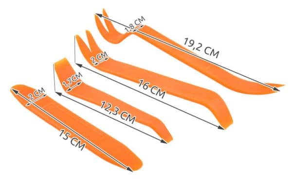 Négy darabos autókárpit lehúzó szerszámkészlet narancssárga színben (WNDR3307) - Image 8