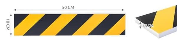 Multifunkciós öntapadó autóajtó nyitásvédő, ütközésvédő csík garázsfalra - fekete-sárga színben (WNDR3819) - Image 8