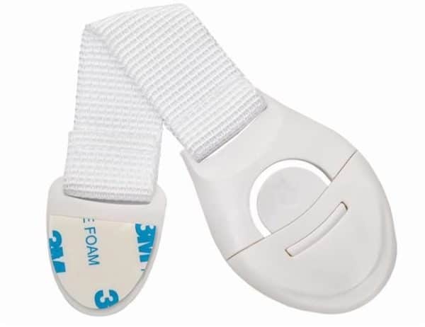 Kisgyermekbiztos zárak szekrényajtókhoz és fiókokhoz, védelem a kis ujjak becsípése ellen - fehér színben (WNDR5192) - Image 2