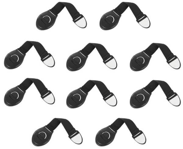 Gyermekbiztonsági zárak szekrényajtókhoz és fiókokhoz, védelem a kis ujjak becsípése ellen - fekete színben (WNDR8535) - Image 5