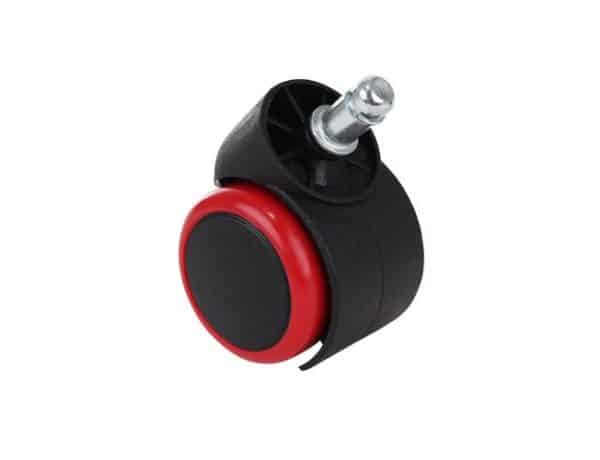 Székgörgő szabványos forgószékhez – gumi bevonattal, piros szín, 5db (WNDR9087) - Image 3