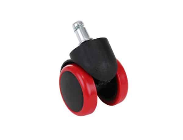 Székgörgő szabványos forgószékhez – gumi bevonattal, piros szín, 5db (WNDR9087) - Image 7