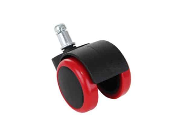 Székgörgő szabványos forgószékhez – gumi bevonattal, piros szín, 5db (WNDR9087) - Image 8