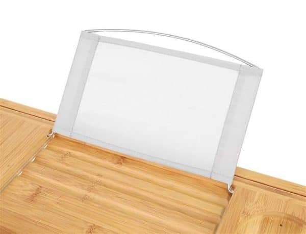 Bambusz fürdőkád tálca – pohár, könyv-, és gyertyatartóval (WNDR9710) - Image 5