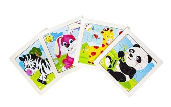 Kisállatos 4 darabos fa puzzle kicsiknek (WNDR10973) - Image 7