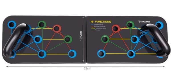 16 az 1-ben fekvőtámasz edzőtábla bak –  4 izomcsoporthoz, 16 különböző beállítással (WNDR14201) - Image 3
