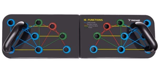 16 az 1-ben fekvőtámasz edzőtábla bak –  4 izomcsoporthoz, 16 különböző beállítással (WNDR14201) - Image 6