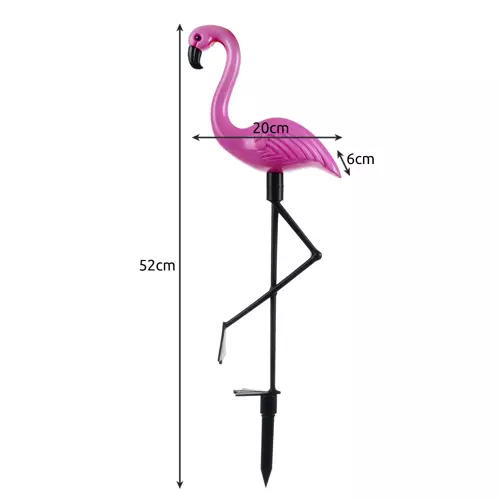 Kerti szolár lámpa flamingó figurával - napelemes kültéri, 3 db (WNDR21151) - Image 3