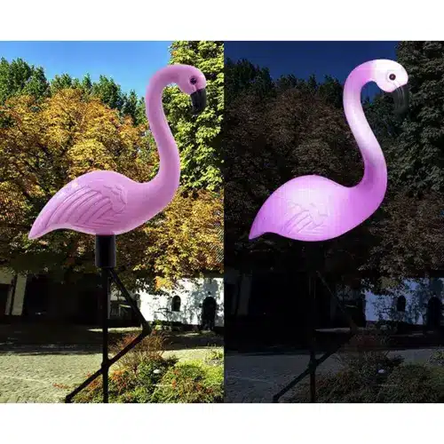 Kerti szolár lámpa flamingó figurával - napelemes kültéri, 3 db (WNDR21151) - Image 6