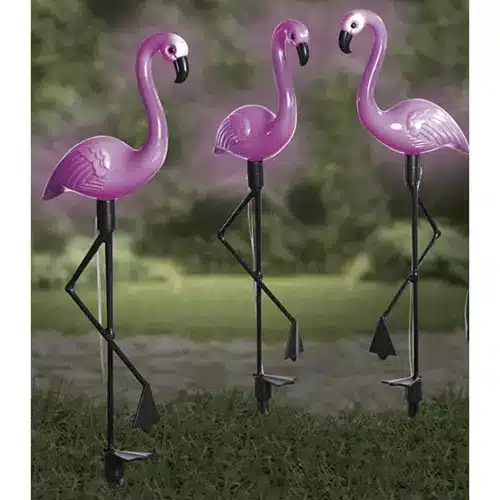 Kerti szolár lámpa flamingó figurával - napelemes kültéri, 3 db (WNDR21151) - Image 9