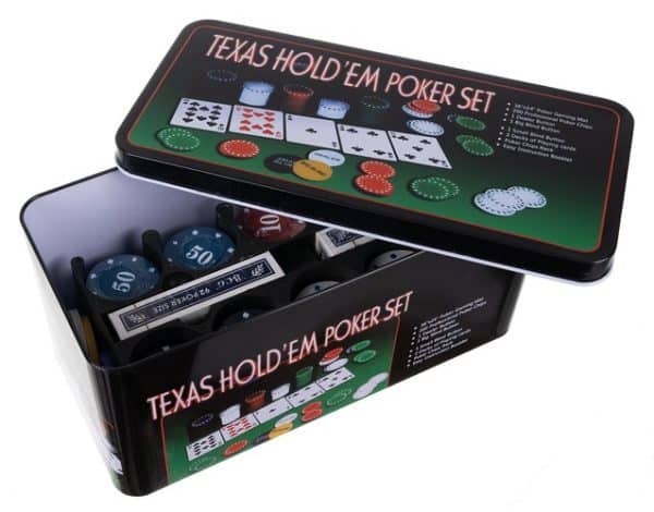 Teljes texas holdem póker készlet 2 pakli kártyával, 200 zsetonnal, asztali szőnyeggel (WNDR23539) - Image 3