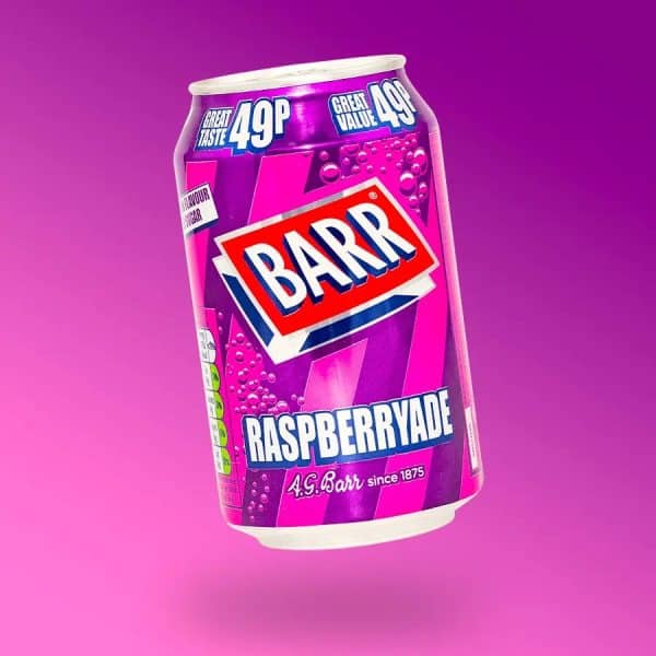 Barr raspberryade üdítő – frissítő málna íz minden kortyban 330ml - Image 2