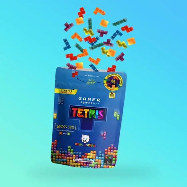 Powerbears Gamer PowerUp Tetris Gummies – tetrisz formájú gumicukor – 50g - Image 2