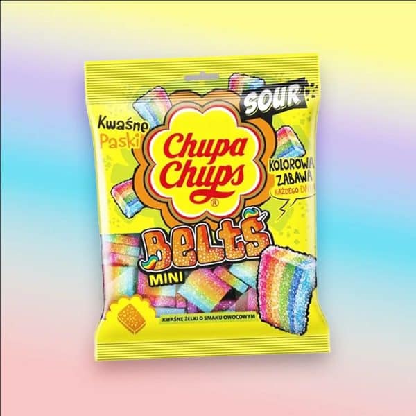 Chupa Chups Mini Belts savanyú cukor 90g