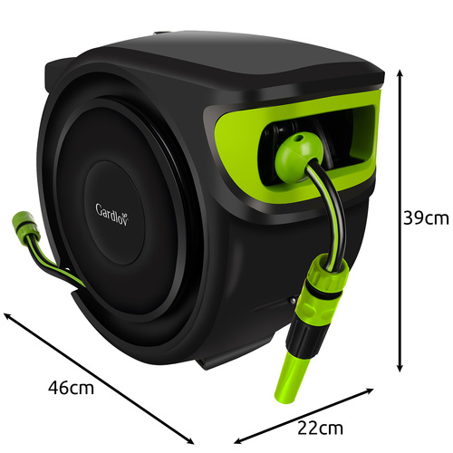 25 m Automatikus Kerti Locsolótömlő Dob Fali Tartóval (WNDR25509) - Image 9