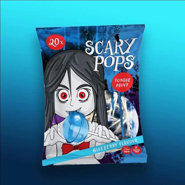 Halloweeni epres nyalóka ehető festékkel – 200g