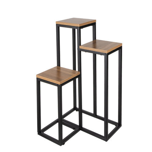 3 Szintes Loft Fém Virágtartó Állvány – Ipari Stílusú Növénytartó Nappaliba, Erkélyre vagy Kertbe (WNDR25626) - Image 6