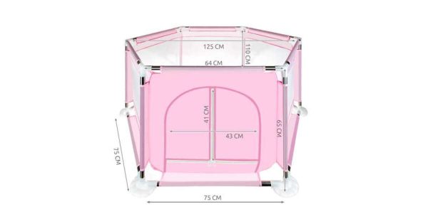 Rozsdamentes acél járóka - halvány rózsaszín - Image 6