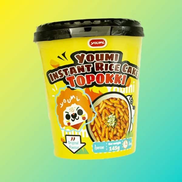 Youmi Instant Rice Cake Topokki – fűszeres koreai rizs süti 145g