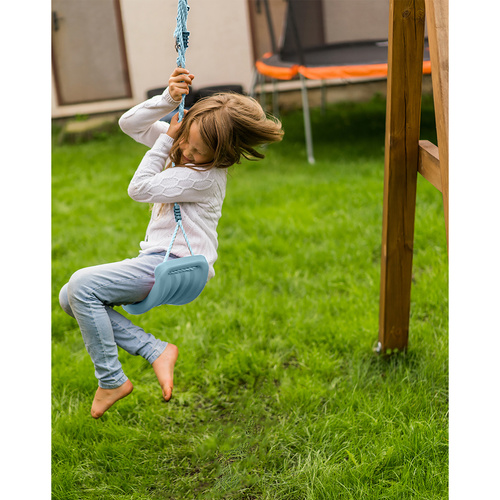 Kruzzel profilozott gyerekhinta – beltéri és kültéri használatra, púderkék (WNDR25446) - Image 5