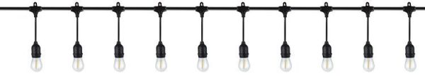 Kültéri dekoratív fényfüzér - 10m 24V IP44 –  20 meleg fehér LED izzóval (WNDR15618) - Image 4