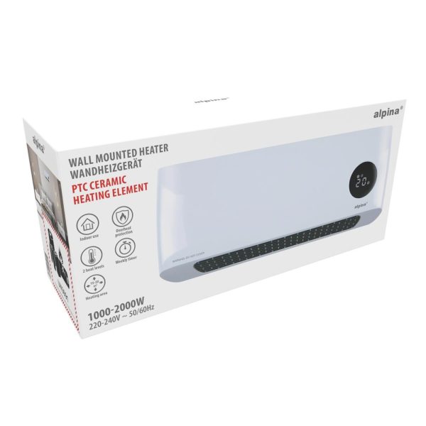Alpina fali fűtőtest – PTC kerámia fűtőelemmel, 1000–2000 W (EDC) - Image 7