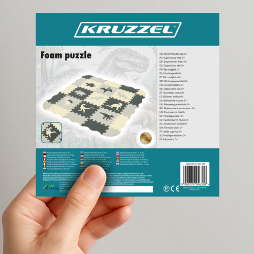 KRUZZEL Vastag habszivacs puzzle szőnyeg – Biztonságos, szórakoztató és fejlesztő játszószőnyeg (WNDR25785) - Image 10