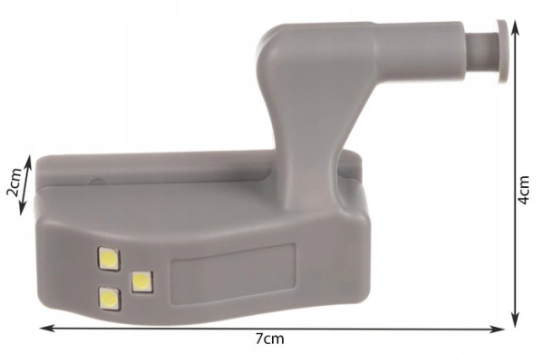 3 LED-es szekrénylámpa – automatikus, energiatakarékos bútorvilágítás, elemes (WNDR16146) - Image 5