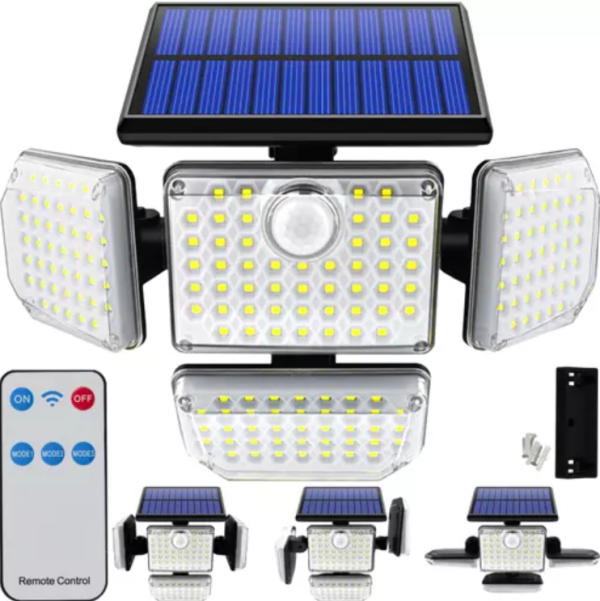 181 LED-es Napelemes kültéri lámpa külső panellel – mozgásérzékelős (WNDR20224) - Image 5