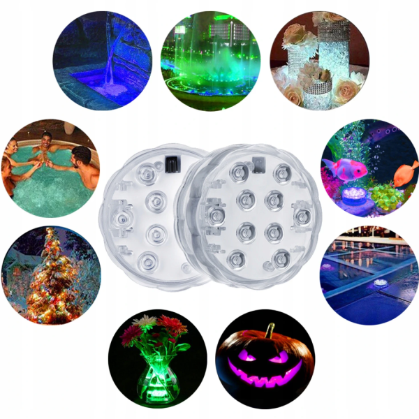 2 db Vízálló RGB LED lámpa távirányítóval (WNDR16315) - Image 6