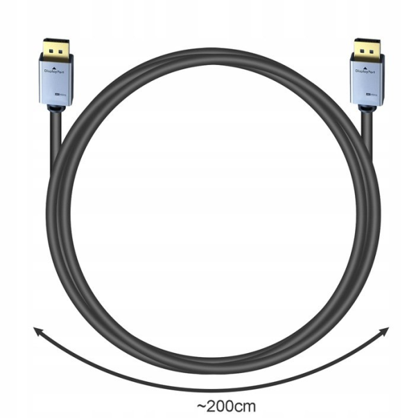 2m DisplayPort DP–DP kábel – 4K 60Hz Ultra HD kijelzőkhöz (WNDR18930) - Image 4