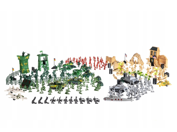 300 darabos katonai bázis játékszett – katonák, járművek és kiegészítők gyerekeknek(WNDR11524) - Image 3