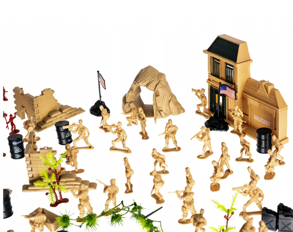 300 darabos katonai bázis játékszett – katonák, járművek és kiegészítők gyerekeknek(WNDR11524) - Image 5