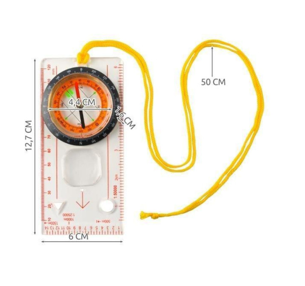 360°-ban forgatható térképiránytű – 2° pontosságú navigációs eszköz túrázáshoz és szabadtéri kalandokhoz (WNDR7953) - Image 7