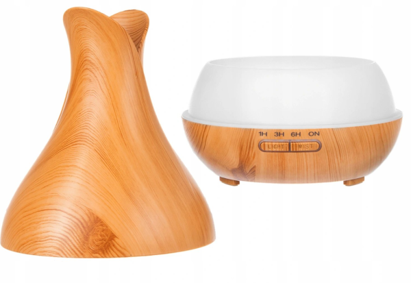 400 ml világosbarna ultrahangos párásító távirányítóval – Aroma- és levegőpárásító (WNDR16483) - Image 6