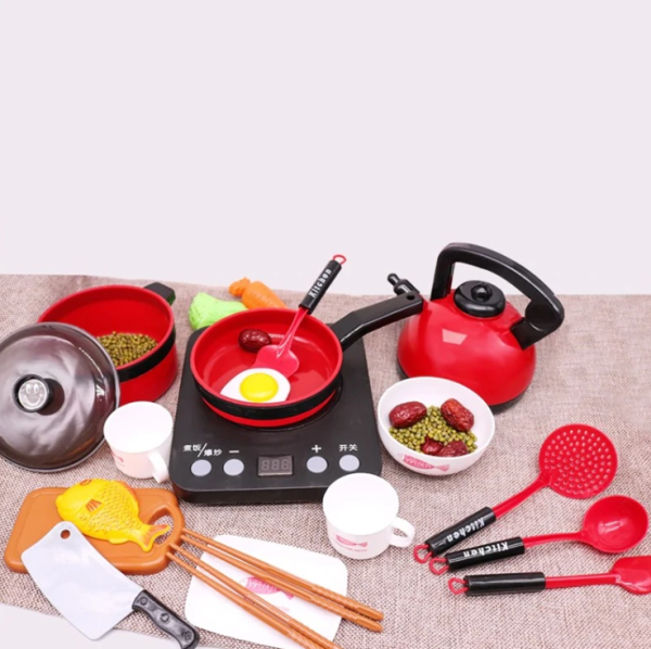 44 részes gyerek játékkonyha – stílusos és interaktív főzőkészlet kis séfeknek (WNDR11246) - Image 7