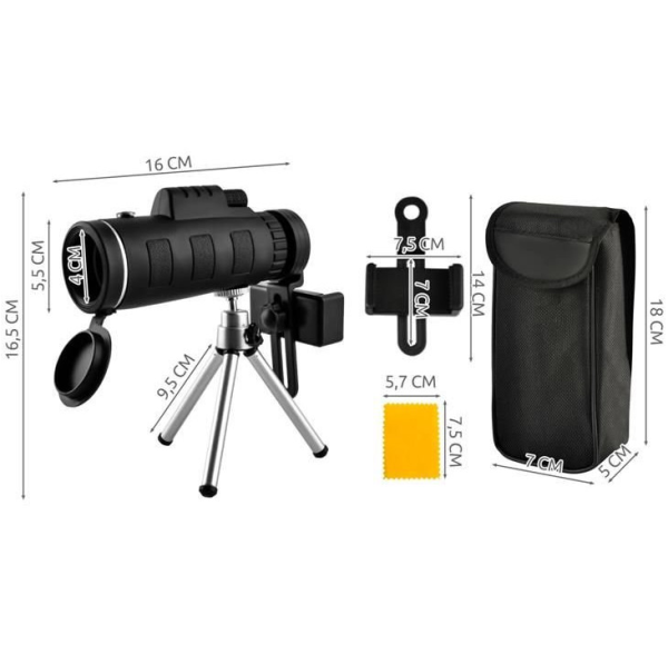 50x Zoom Monokuláris Távcső – nagy felbontású kültéri megfigyelő távcső okostelefonhoz, madárleshez és természetjáráshoz(WNDR7883) - Image 4