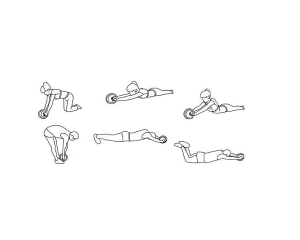 Dupla hasizom erősítő kerék – 15 cm, csúszásmentes fogantyú, térdvédővel (WNDR4567) - Image 5