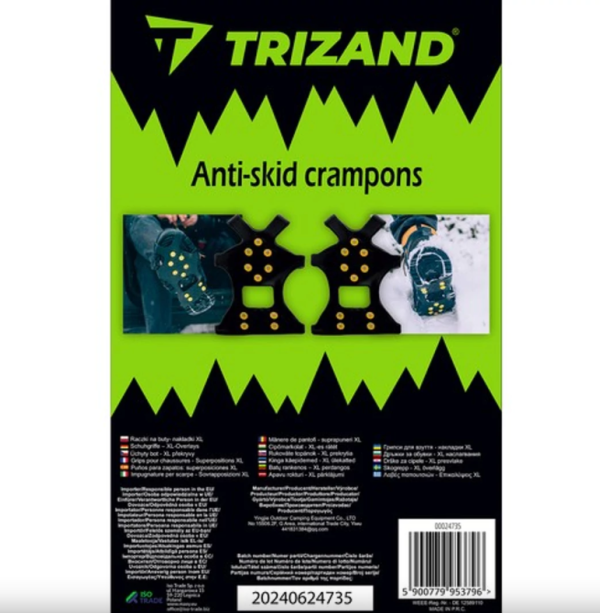 Csúszásgátló, szöges gumitalp-felhúzó – biztonságos téli túrákhoz és jeges terepre (XL 44–47) (WNDR24735) - Image 5