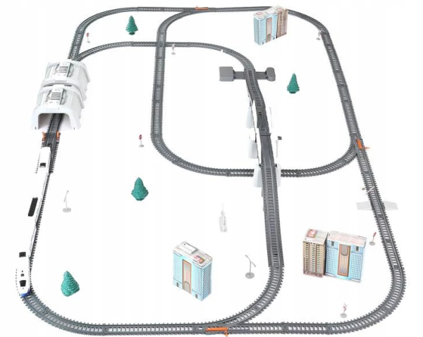Elemes Pendolino vonatkészlet – 9 méteres pálya, játékvasút gyerekeknek (WNDR9448) - Image 6