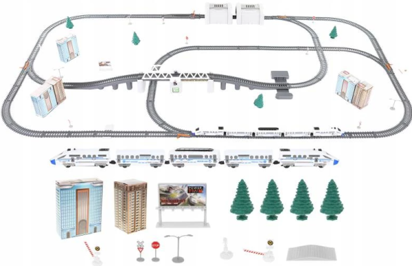 Elemes Pendolino vonatkészlet – 9 méteres pálya, játékvasút gyerekeknek (WNDR9448) - Image 10