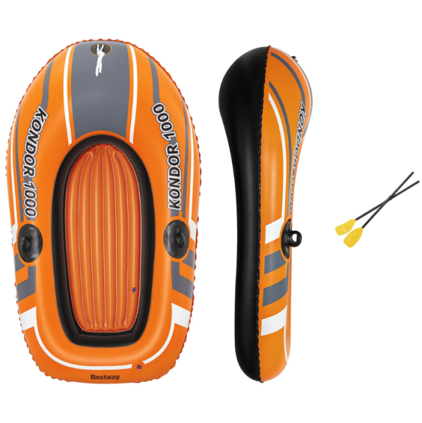 Bestway felfújható csónak készlet – 2 evezővel, 155 × 97 cm, horgászathoz és túrázáshoz (WNDR61078) - Image 8