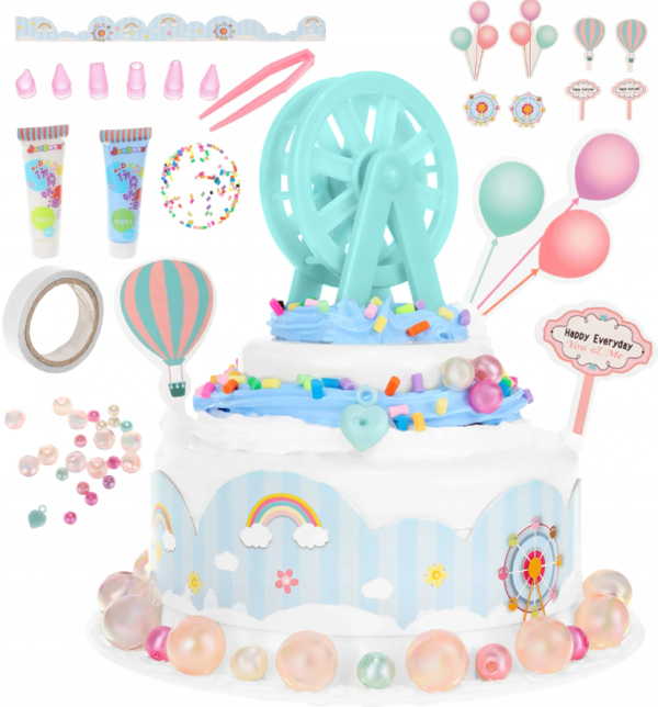 Tortadíszítő készlet – kreatív játék sütéshez és tortadíszítéshez, 6+ éveseknek (WNDR9443)