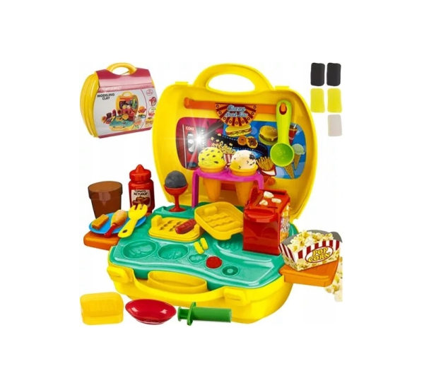 Színes gyurmás bőrönd gyerekeknek – kreatív játszó- és kézműves készlet utazáshoz és otthonra (WNDR23202)