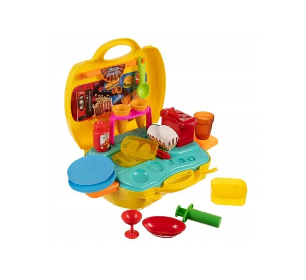 Színes gyurmás bőrönd gyerekeknek – kreatív játszó- és kézműves készlet utazáshoz és otthonra (WNDR23202) - Image 2