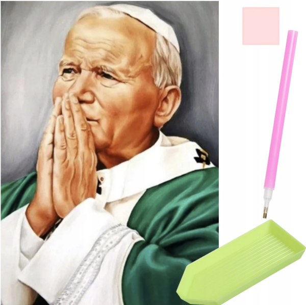 Gyémántszemes kirakó Pápa mintával – 30 × 40 cm (WNDR19187)