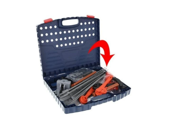 Összecsukható gyerek munkapad játék – 67 részes szerszámkészlet elektromos csavarbehajtóval (WNDR9422) - Image 4