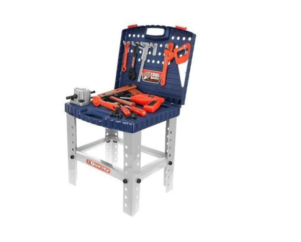 Összecsukható gyerek munkapad játék – 67 részes szerszámkészlet elektromos csavarbehajtóval (WNDR9422) - Image 6