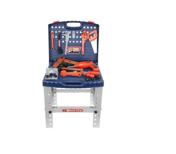 Összecsukható gyerek munkapad játék – 67 részes szerszámkészlet elektromos csavarbehajtóval (WNDR9422) - Image 7